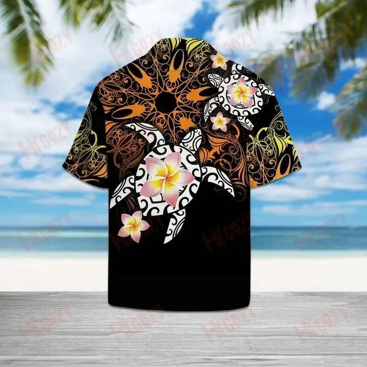 Turtle Floral Hawaiian Shirt Summer Short Sleeve Best Hawaiian Shirts Funny Hawaiian Shirts, Hawaiian Shirt Gift, Christmas Gift
