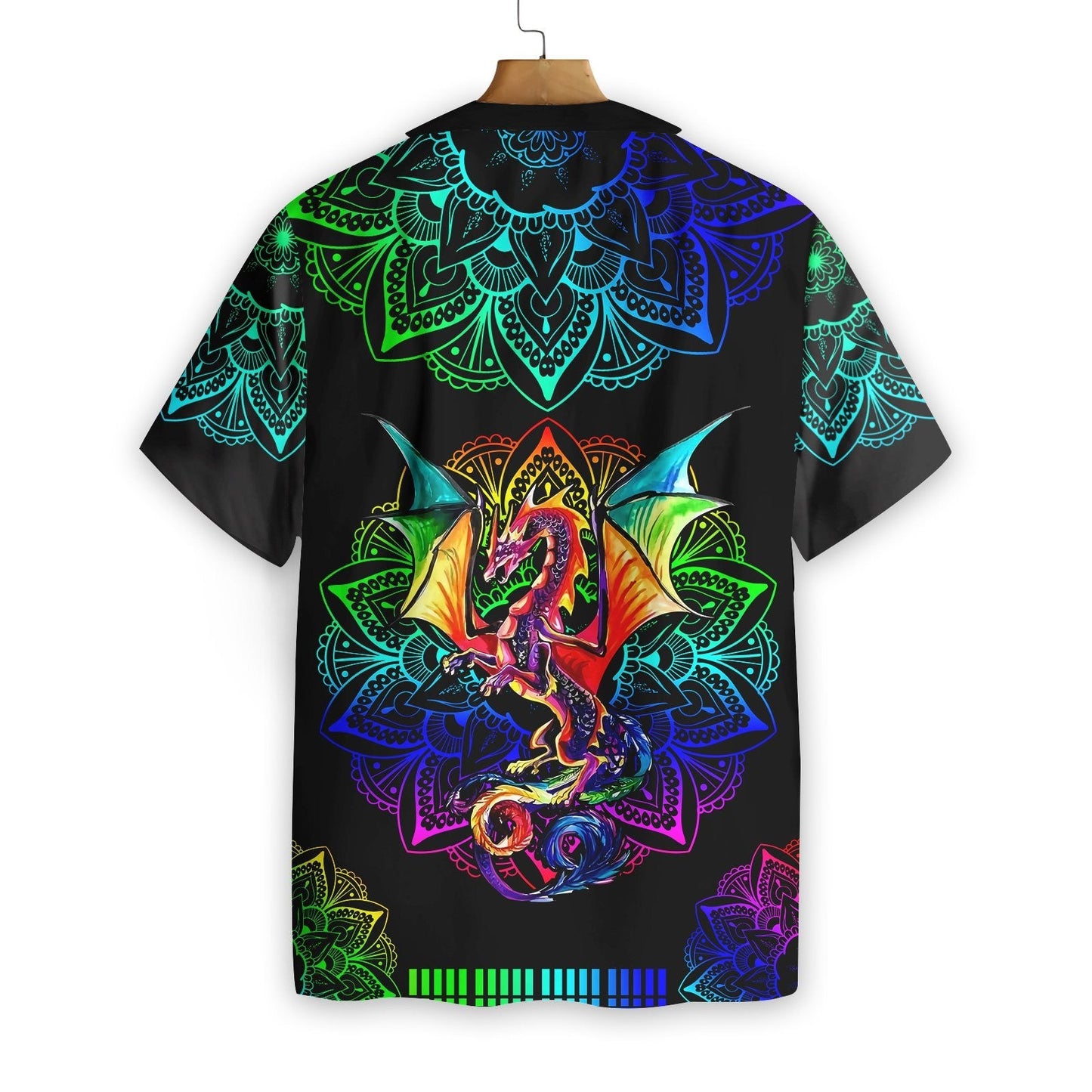 Dragon Mandala Neon Pattern Design Hawaiian Shirt,Hawaiian Shirt Gift, Christmas Gift