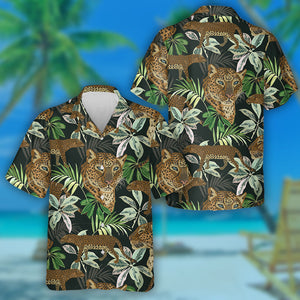 Wild Animals Leopard King In The Jungle Hawaiian Shirt, Hawaiian Shirt Gift, Christmas Gift