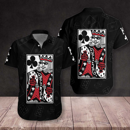 King Card On Black Design Hawaiian Shirt, Hawaiian Shirt Gift, Christmas Gift