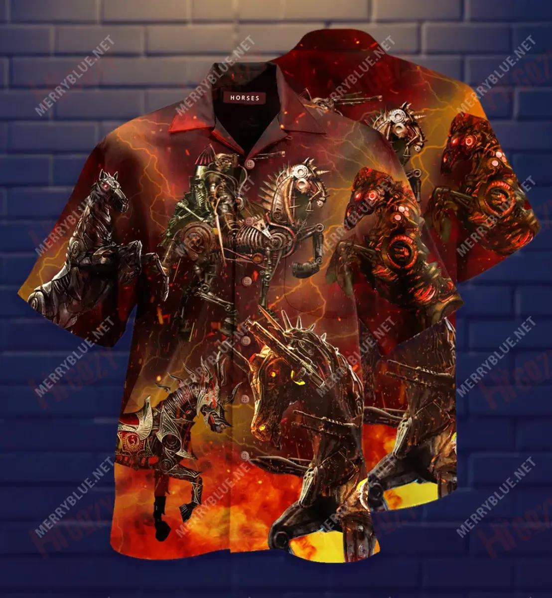 Knight Horse Armor Unisex Short Sleeve Shirt Hobbies Hawaiian T Shirts Tactical Hawaiian Shirt Funny Hawaiian Shirts, Hawaiian Shirt Gift, Christmas Gift