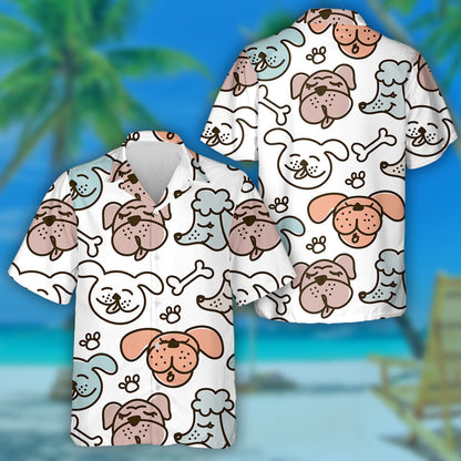 Dogs Funny Bulldog Beagle And Poodle Hawaiian Shirt,Hawaiian Shirt Gift, Christmas Gift