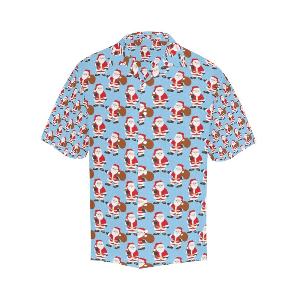 Cute Santa Claus With Gift Bag Christmas Themed Hawaiian Shirt, Hawaiian Shirt Gift, Christmas Gift
