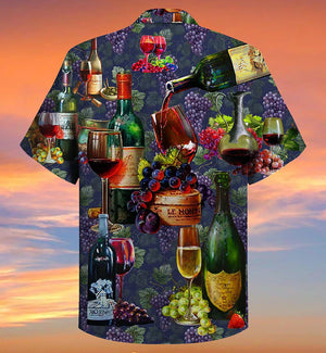 Wine Life Is Better With A Glass Of Wine Hawaiian Shirt, Hawaiian Shirt Gift, Christmas Gift