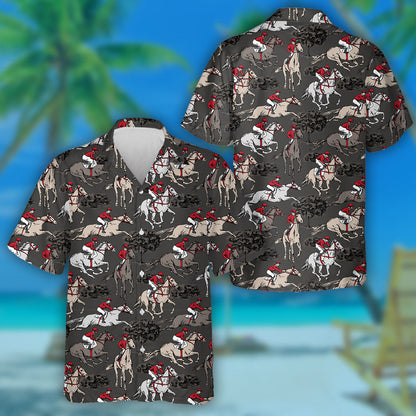 The Running Beautiful Horses Riders And Trees And Bushes Hawaiian Shirt, Hawaiian Shirt Gift, Christmas Gift