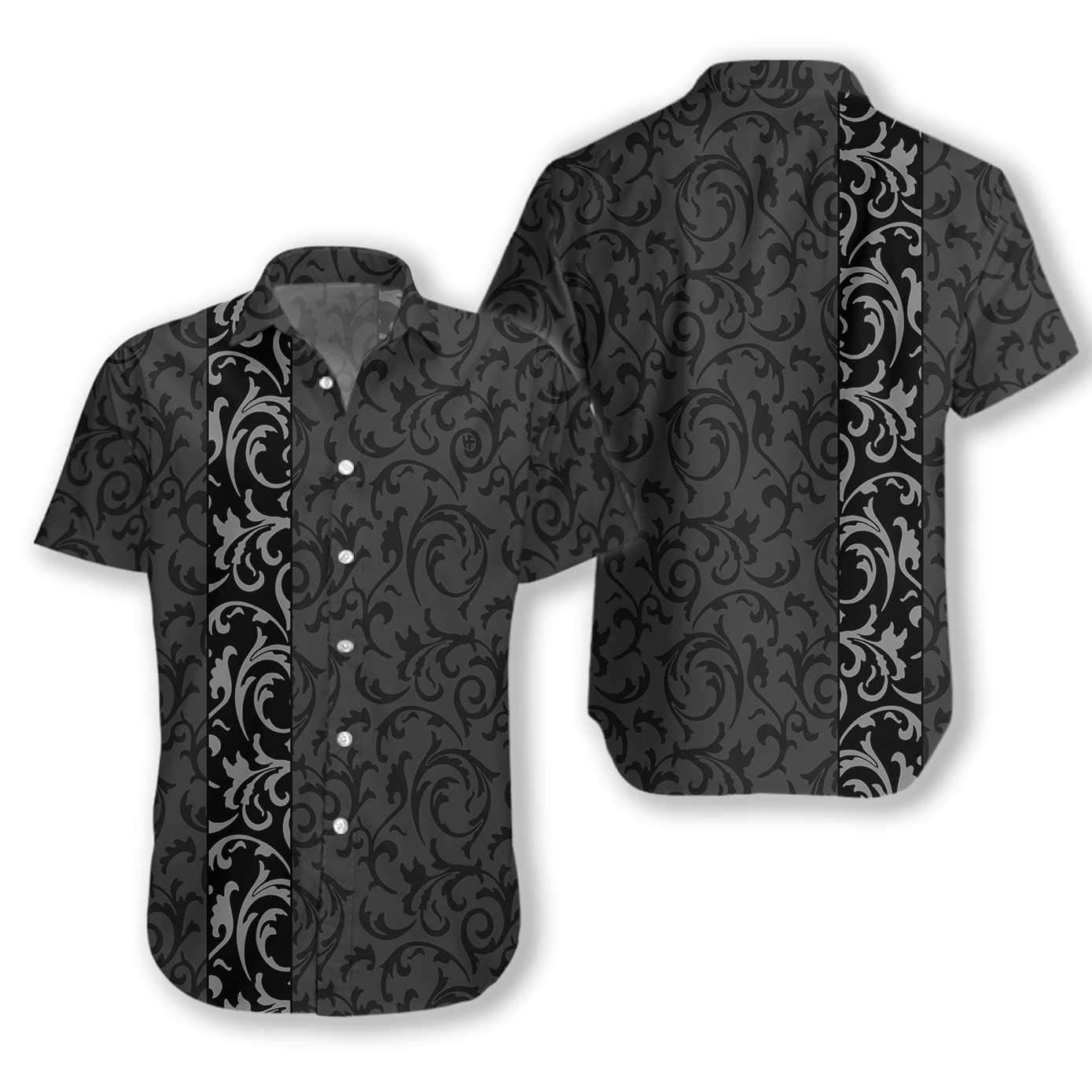 Premium Floral Modern Style Goth Design Hawaiian Shirt,Hawaiian Shirt Gift, Christmas Gift
