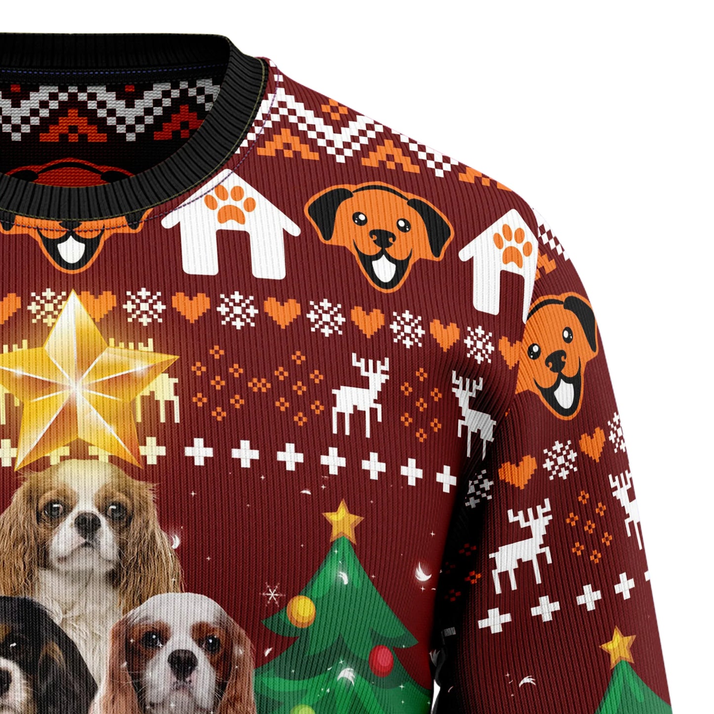 Cavalier King Charles Spaniel Pine Tree Ugly Christmas Sweater,Christmas Gift,Gift Christmas 2024