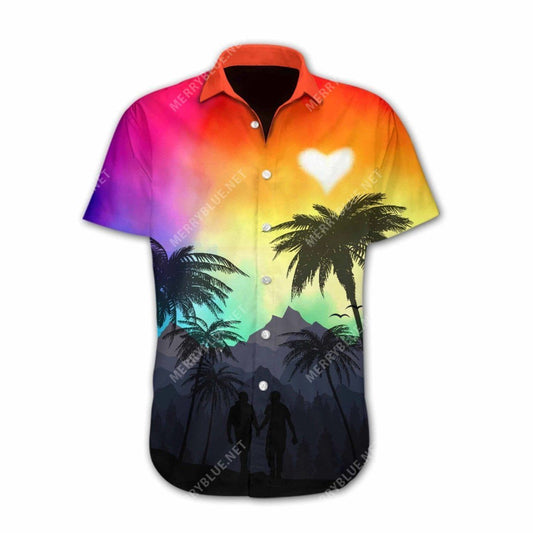 Buy Lgbt Heart Hawaiian Shirt 3D-Hawaiian Shirt Gift, Christmas Gift