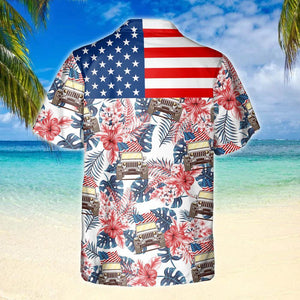 Awesome Jeep American Patriot Design Hawaiian Shirt, Hawaiian For Gift