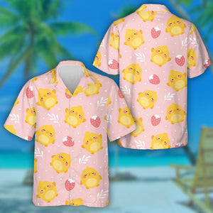 Adorable Chicken With Strawberry And Plant Hawaiian Shirt, Hawaiian For Gift