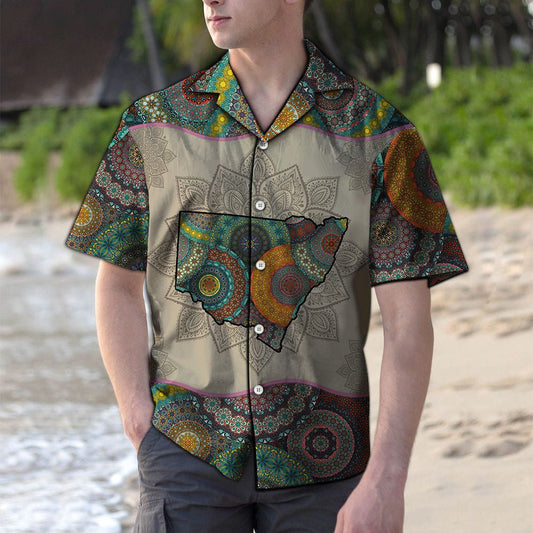 Awesome New South Wales Mandala Flower Patchwork Style Hawaiian Shirt, Hawaiian Shirt Gift, Christmas Gift