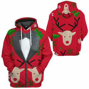 3D Christmas Faux Suit Custom Tshirt Hoodie Apparel