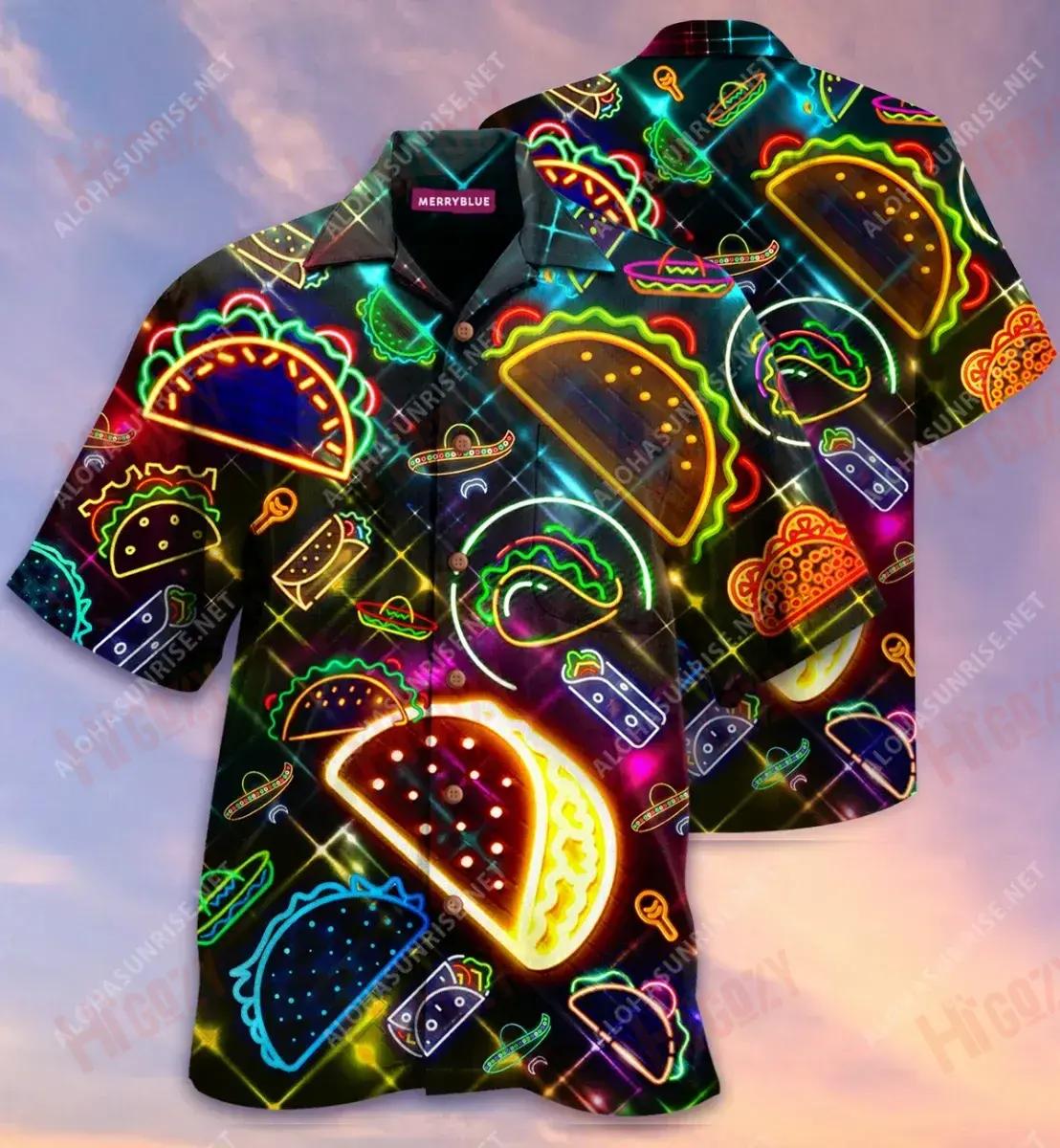 On Tuesday God Created Tacos Unisex Hawaiian Shirt Vacation Short Sleeve Best Hawaiian Shirts Hawaiian Shirts For Men, Hawaiian Shirt Gift, Christmas Gift