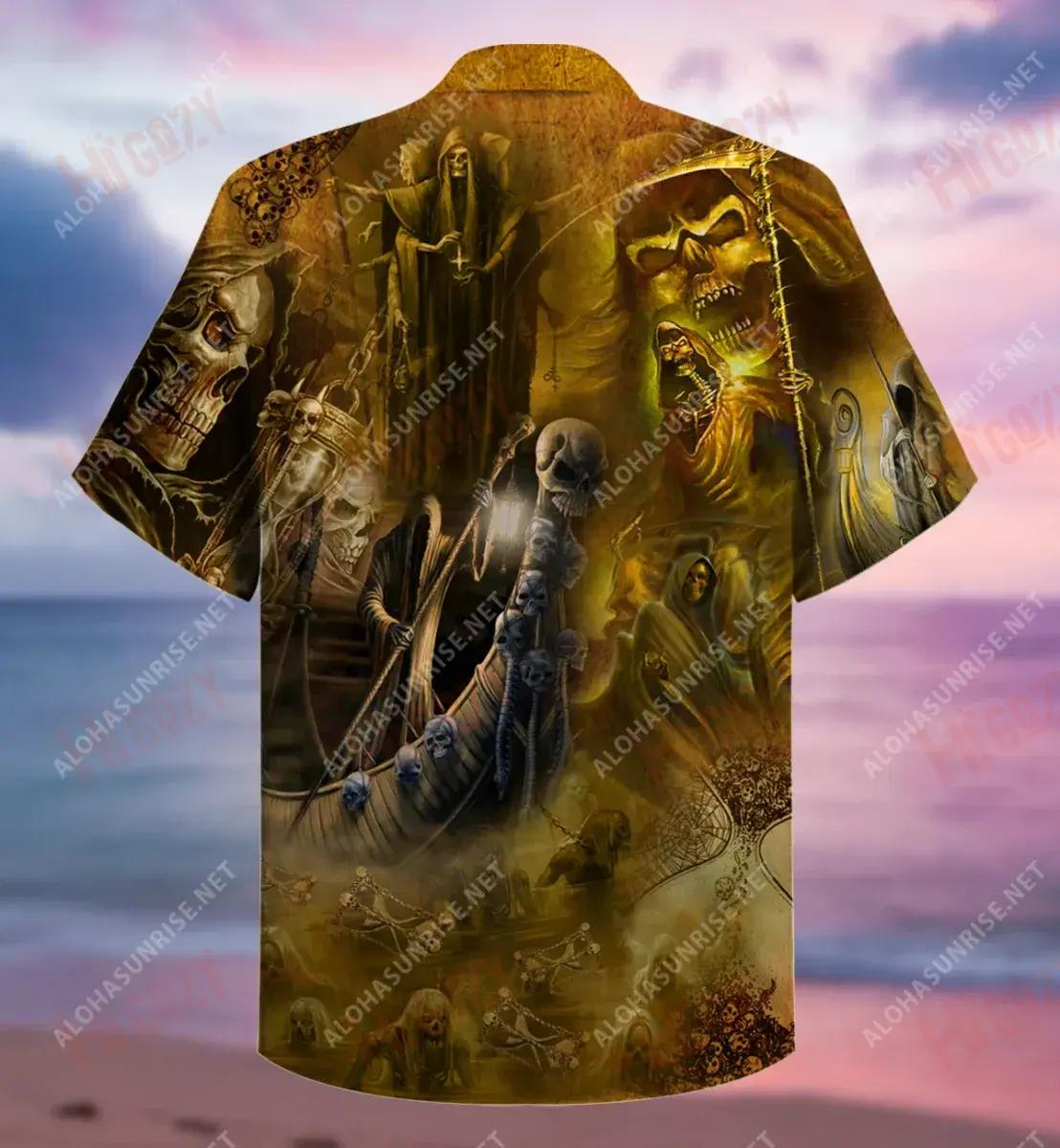 Go To Hell Skull Unisex Short Sleeve Shirt Hobbies Hawaiian T Shirts Custom Hawaiian Shirts Hawaiian Shirts For Men, Hawaiian Shirt Gift, Christmas Gift