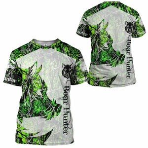 3D Boar Hunter Green Custom Tshirt Hoodie Apparel