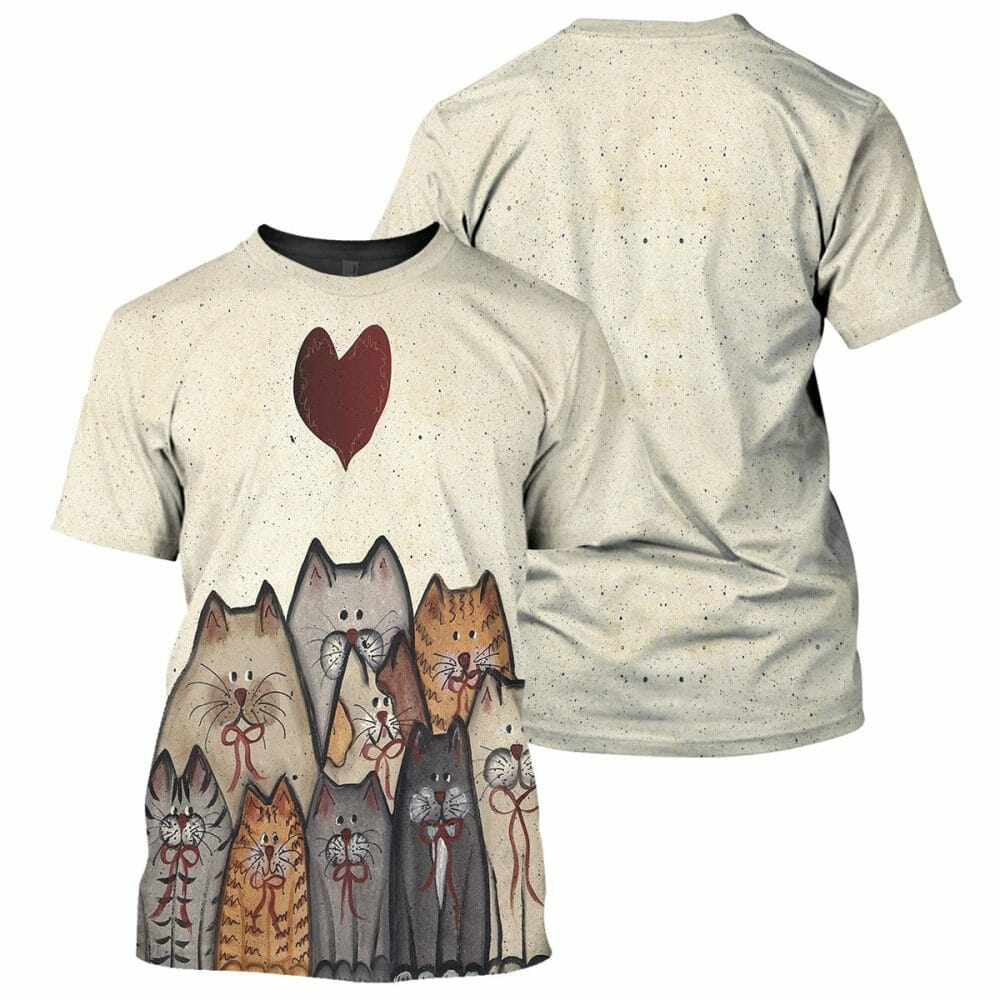 Cat - 3D All Over Printed Shirt Tshirt Hoodie Apparel