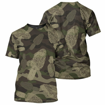 Morel Mushroom Camo - 3D All Over Printed Shirt Tshirt Hoodie Apparel