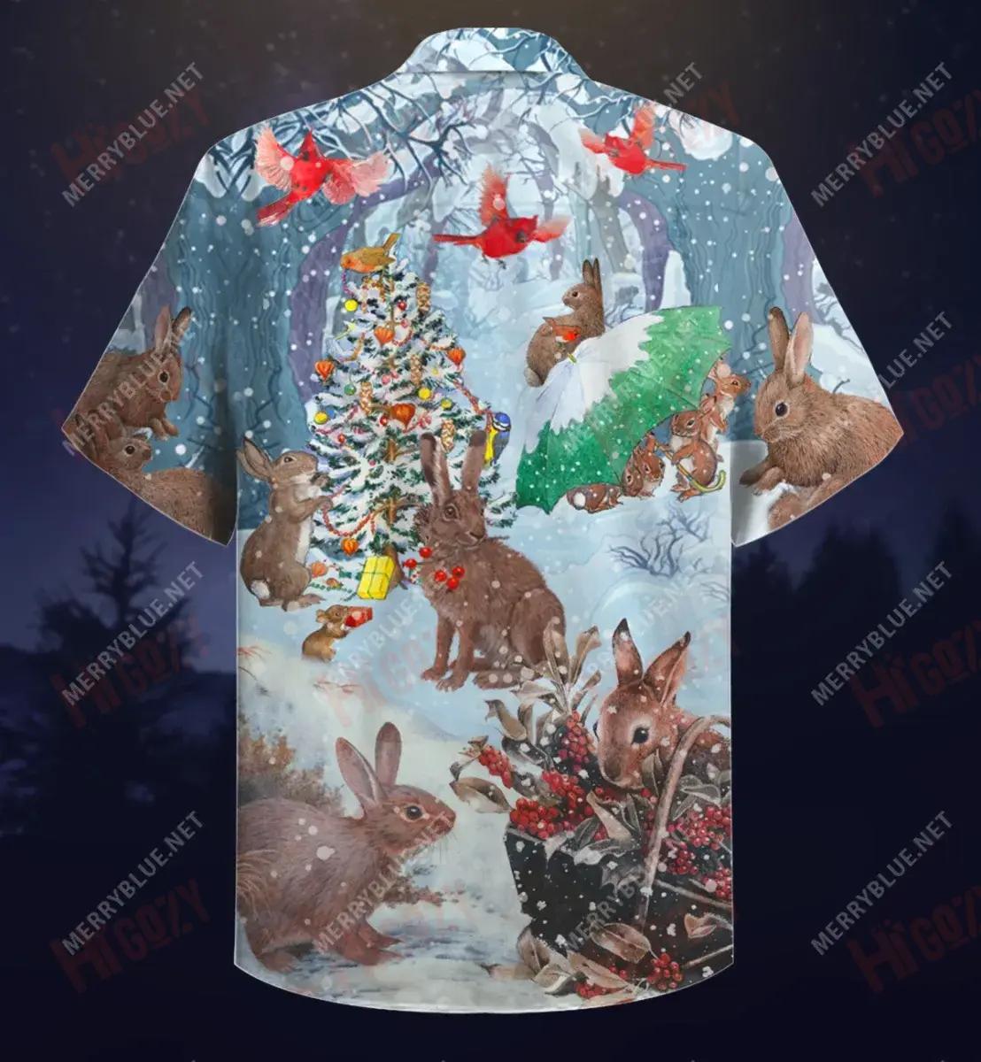 Be Brave Little Rabbits Short Hawaiian Shirt Summer Tropical Shirts Custom Hawaiian Shirts Hawaiian Shirts For Women, Hawaiian Shirt Gift, Christmas Gift