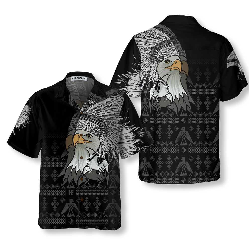 Spirit Eagle With Headdress Native American Design Hawaiian Shirt, Hawaiian Shirt Gift, Christmas Gift