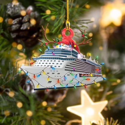 Cruise Christmas Lights Shape Ornament, Christmas Gift, Christmas Decoration