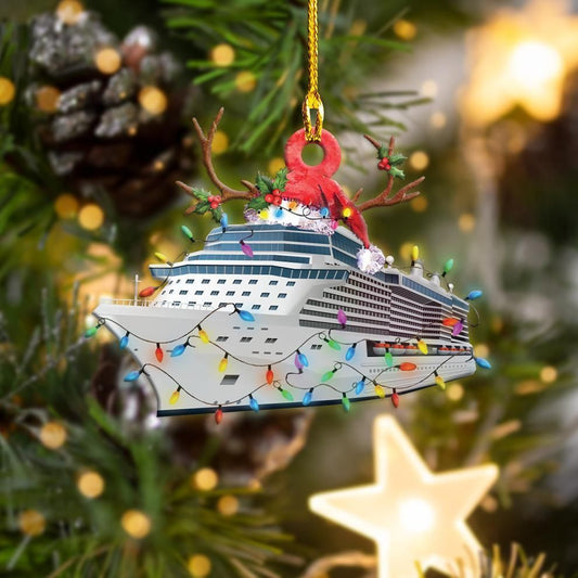 Cruise Christmas Lights Shape Ornament, Christmas Gift, Christmas Decoration