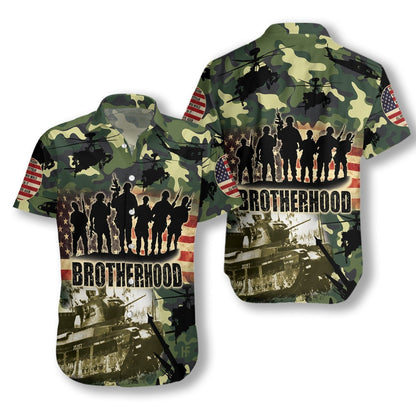 Thanks For Your Brave Brotherhood Camouflage Design Hawaiian Shirt, Hawaiian Shirt Gift, Christmas Gift