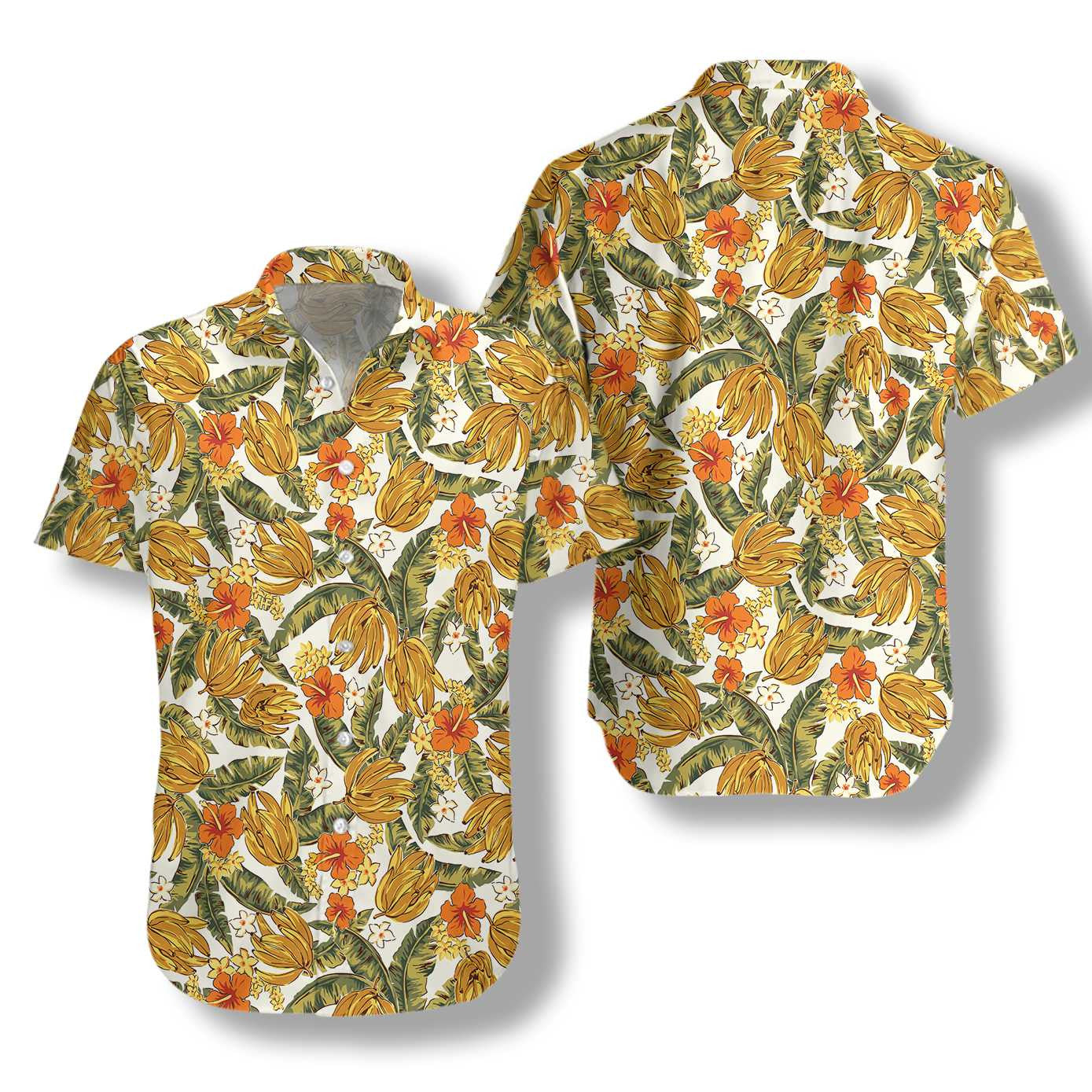 The Spring Tropical Banana Plant Hawaiian Shirt, Hawaiian Shirt Gift, Christmas Gift