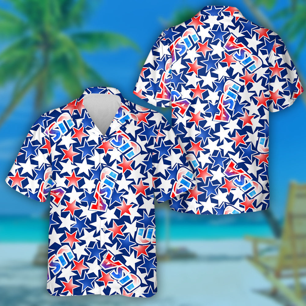 Traditional Colors USA Flag With Stars And Stripes Hawaiian Shirt, Hawaiian Shirt Gift, Christmas Gift