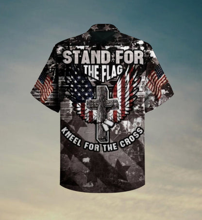 Stand For The Flag Crazy Ornamental Hawaiian Shirt,Hawaiian Shirt Gift, Christmas Gift