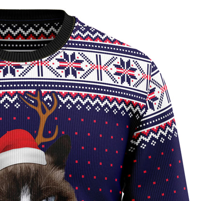 Grumpy Cat Merry Christmas Xmas Santa Hat Ugly Christmas Sweater,Christmas Ugly Sweater,Christmas Gift,Gift Christmas 2024