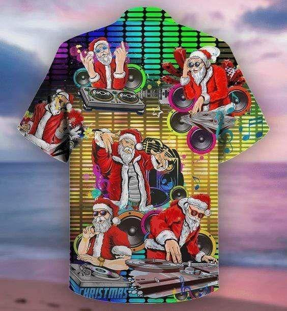Vintage Style Design Hawaiian Shirt Live Dj Music Christmas Night Party, Hawaiian Shirt Gift, Christmas Gift