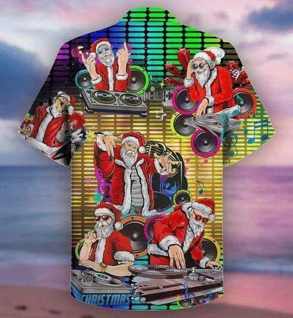 Vintage Style Design Hawaiian Shirt Live Dj Music Christmas Night Party, Hawaiian Shirt Gift, Christmas Gift
