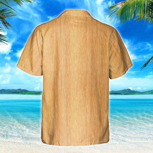 Electric Guitar In Beige Material Pattern Summer Vibes Hawaiian Shirt, Hawaiian Shirt Gift, Christmas Gift