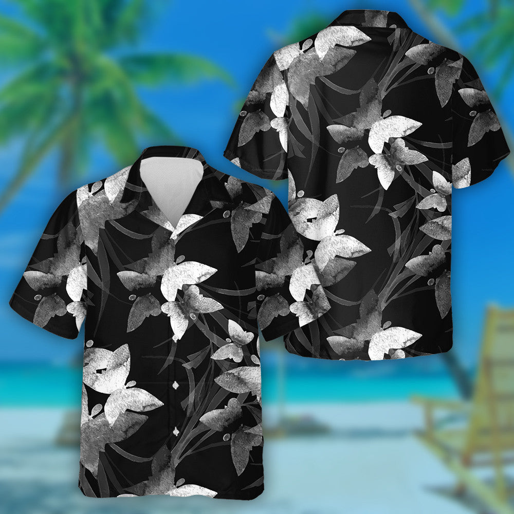Hand Drawn Butterfly In Watercolor Style Hawaiian Shirt, Hawaiian For Gift