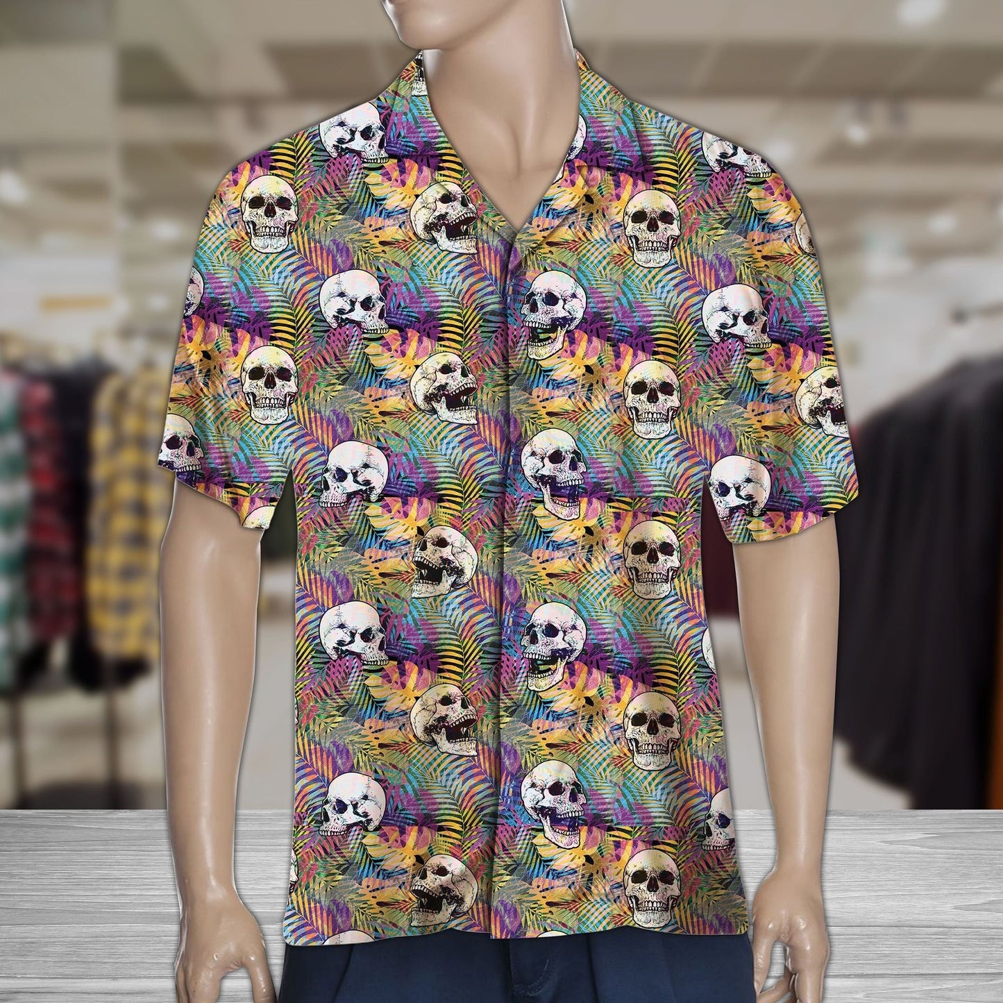 Hawaiian Shirt Owl Family Perched On Branch Tree With Tropical Flowers, Hawaiian Shirt Gift, Christmas Gift