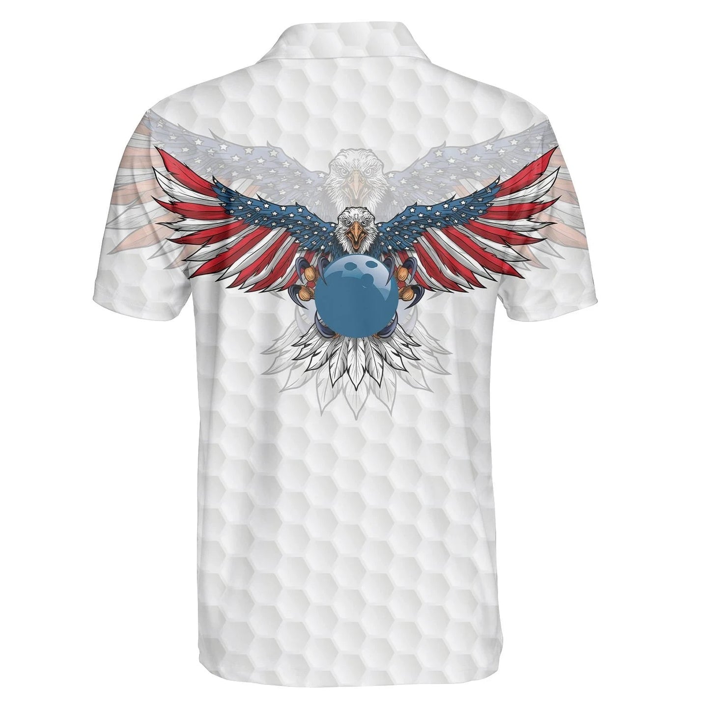 Bowling American Eagle Flag Lovely Design White Theme Hawaiian Shirt, Hawaiian Shirt Gift, Christmas Gift