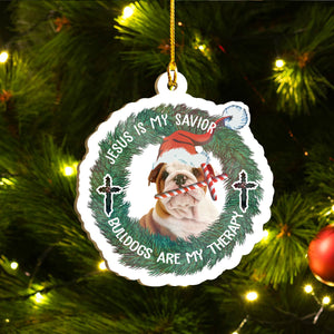 Xmas Bulldog Ornaments Set, Merry Woofmas Ornaments Set, Funny Christmas Ornaments Family Gift Idea For Dog Lover