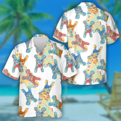 Modern Trendy Vintage Sculpture Of Wooden Baby Leopard Hawaiian Shirt, Hawaiian Shirt Gift, Christmas Gift