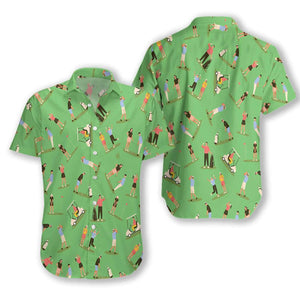 Adorable Design Hawaiian Shirt Collection Of Golf Players, Hawaiian For Gift