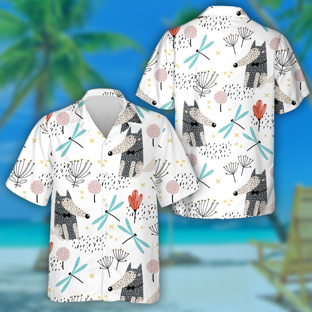 Bright Flying Dragonfly And Flower Meadow In The Woods Hawaiian Shirt, Hawaiian Shirt Gift, Christmas Gift