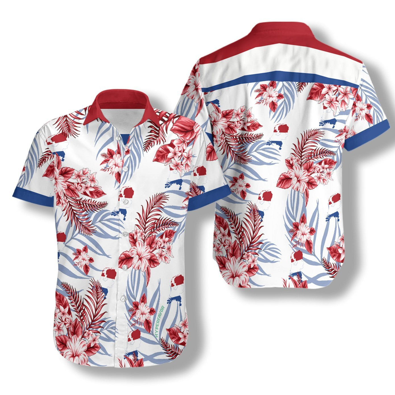 Netherlands With White Skin Pattern Hawaiian Shirt, Hawaiian Shirt Gift, Christmas Gift