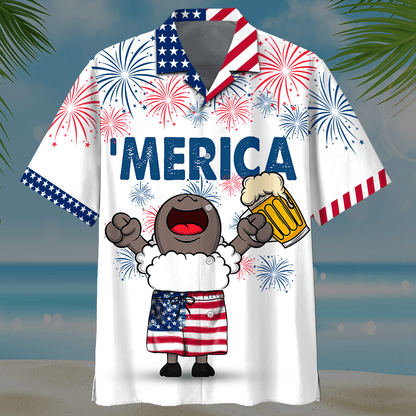 Funny Sheep And Beer Design Hawaiian Shirt, Hawaiian Shirt Gift, Christmas Gift