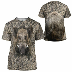 3D Boar Hunter Front And Back Custom Tshirt Hoodie Apparel