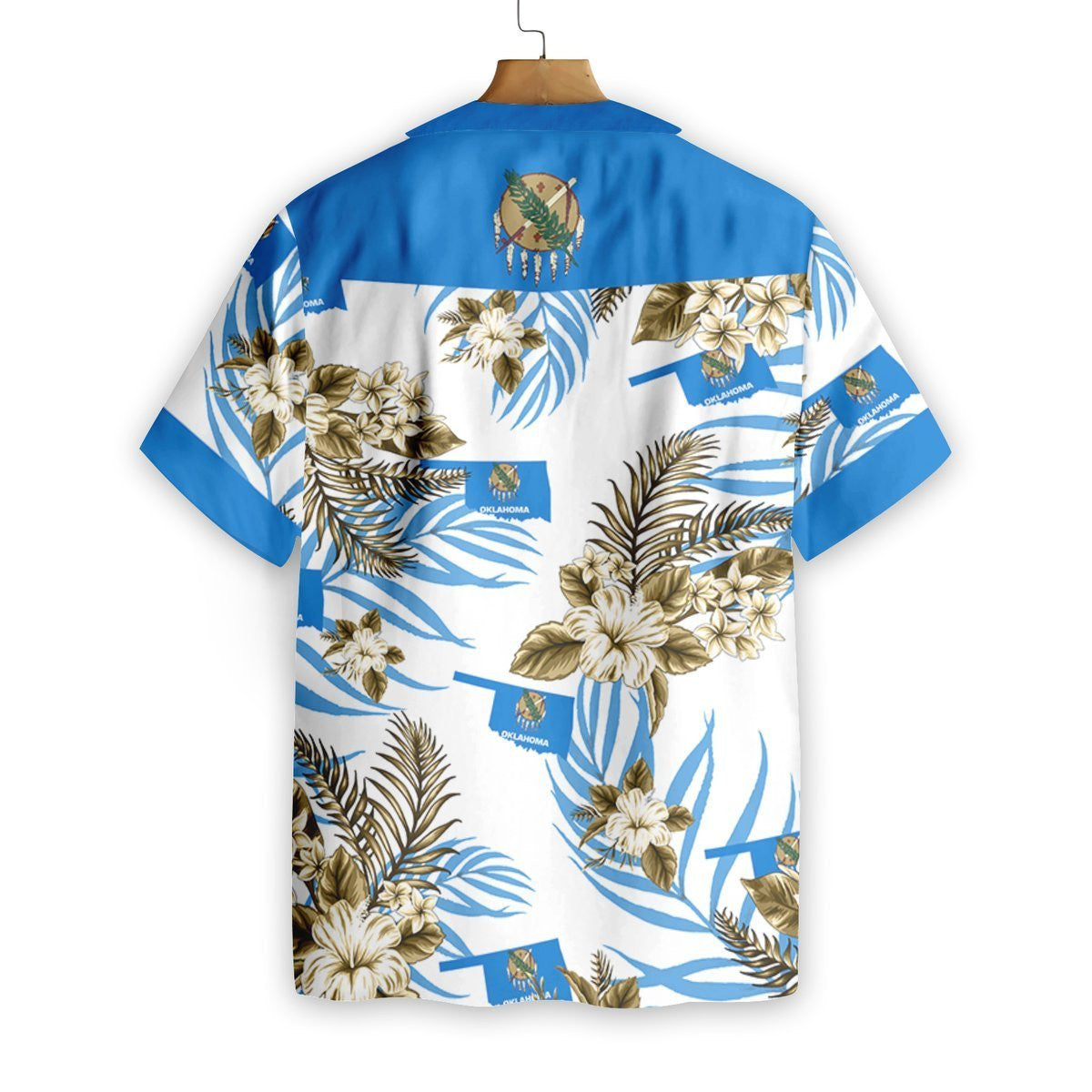 The United States Oklahoma Proud Background Hawaiian Shirt,Hawaiian Shirt Gift, Christmas Gift