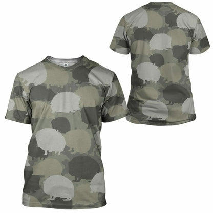 3D Hedgehog Camo Custom Tshirt Hoodie Apparel