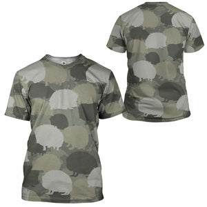 3D Hedgehog Camo Custom Tshirt Hoodie Apparel