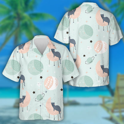 Cats On Moons And Starry Sky Sweet Dream Hawaiian Shirt, Hawaiian Shirt Gift, Christmas Gift