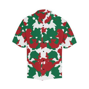 Christmas Color Green And Red Camo Design Hawaiian Shirt, Hawaiian Shirt Gift, Christmas Gift