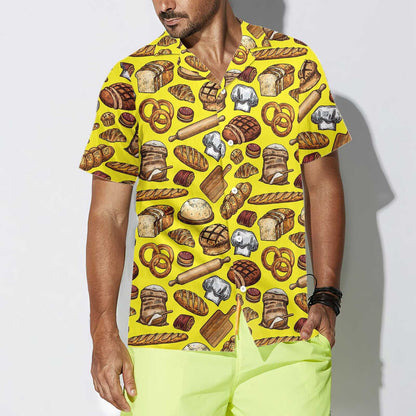 Vintage Bread And Pastry Food Hawaiian Shirt, Hawaiian Shirt Gift, Christmas Gift