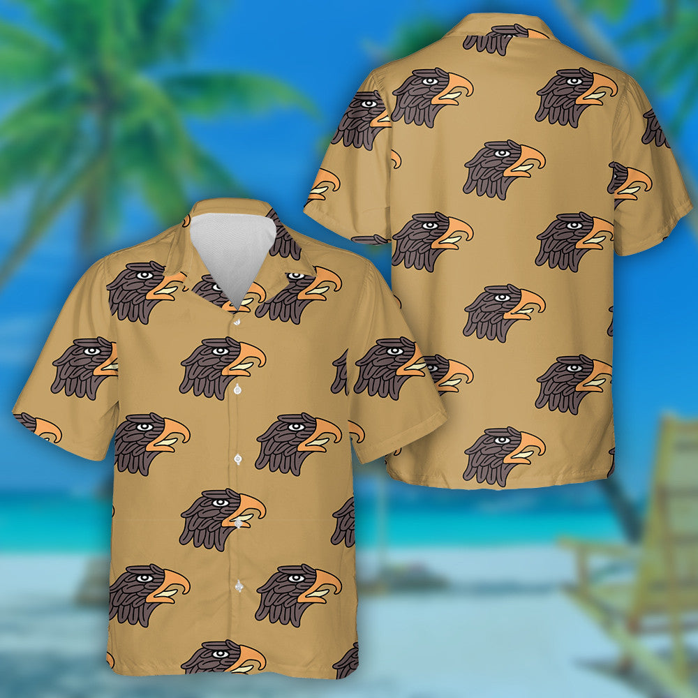 Funny Stylized Heads Of Eagle Hawaiian Shirt,Hawaiian Shirt Gift, Christmas Gift